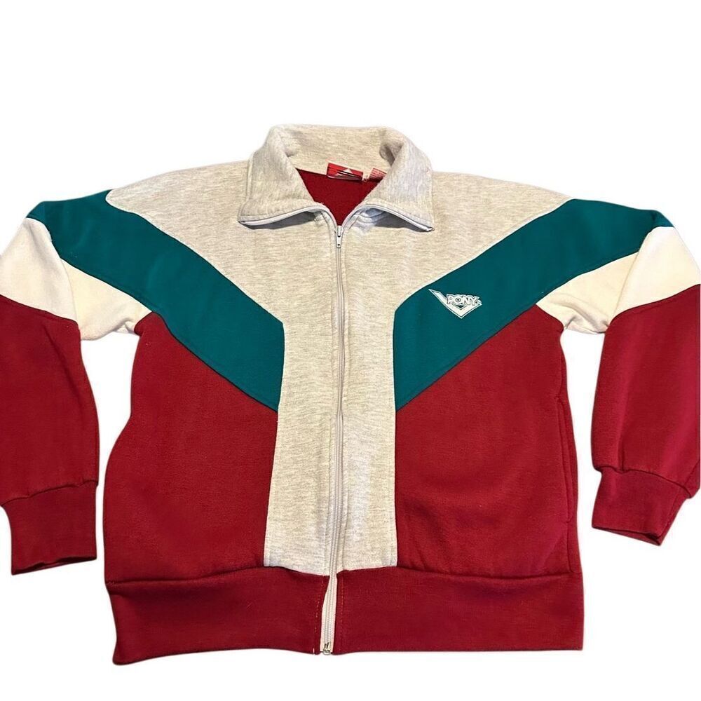 Vintage 90s Pony Zip Up Soft Track Streetwear Jacket Size Medium